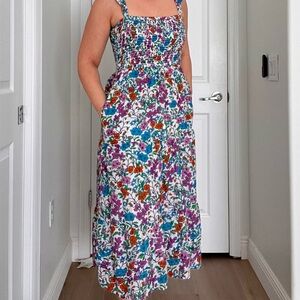 Roller Rabbit Blue and Green Smocked Dress